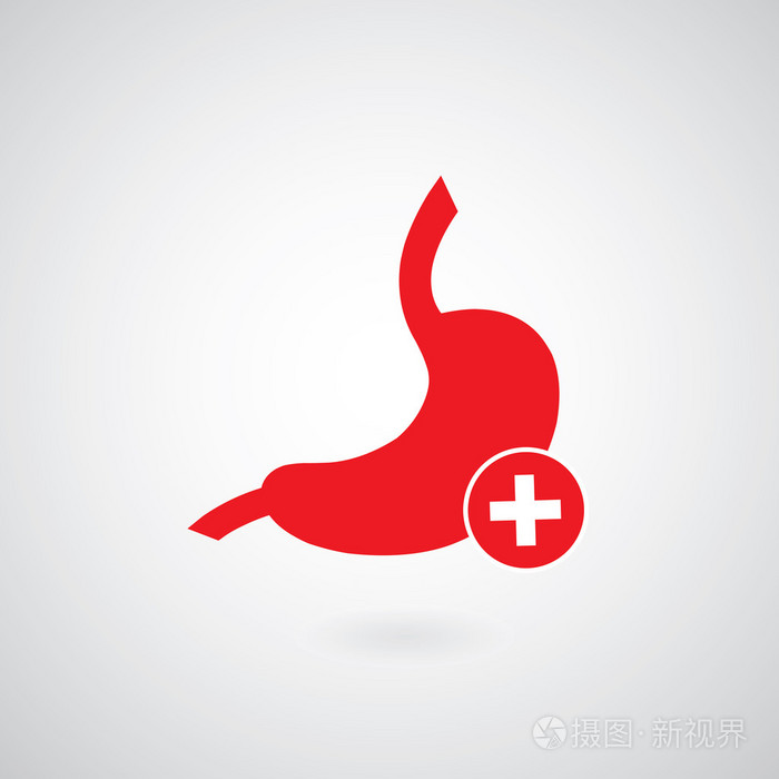 在背景上胃符号