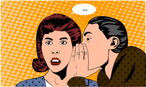 波普男人女人谈话,男人和女人,波普艺术照片