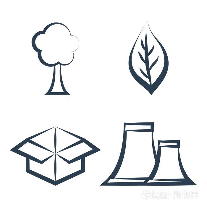 生态清洁可再生能源图标插画-正版商用图片0fcauk-摄图新视界