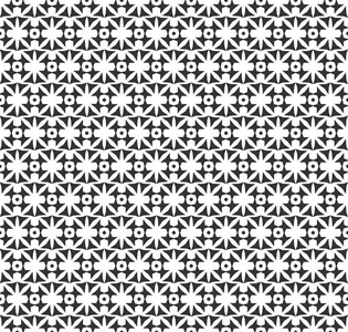 抽象几何无缝图案。重复几何黑白纹理。几何装饰