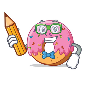 学生甜甜圈字符卡通风格