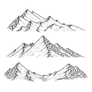 阿尔卑斯山 简笔画图片