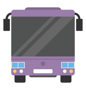 平面设计中的旅游巴士矢量图标