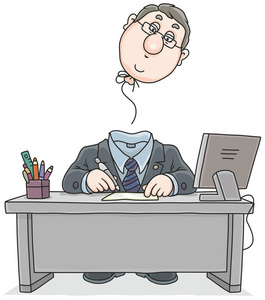 公务员卡通图片