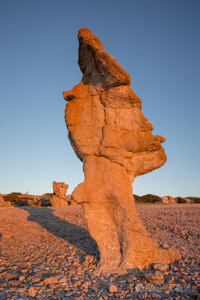 在瑞典哥得兰岛上的raukar