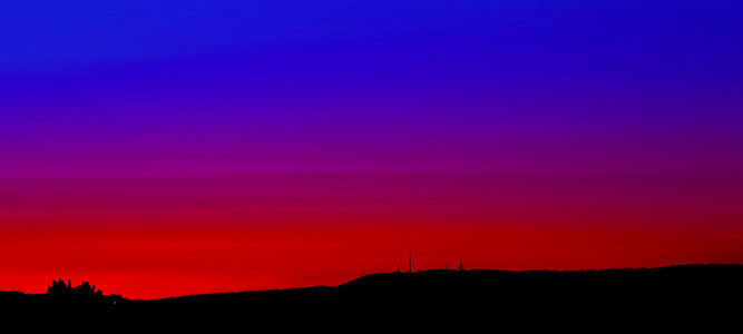 夕阳红和蓝图片