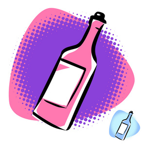 卡通甜酒瓶照片