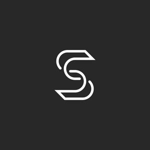 极简主义风格极简主义风格 s 字母徽标会标照片