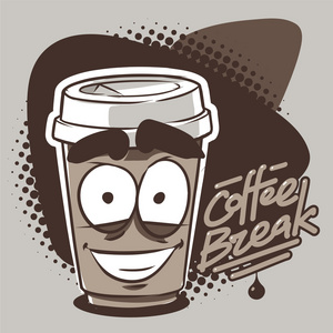 微笑马克杯微笑外卖咖啡杯子字符照片