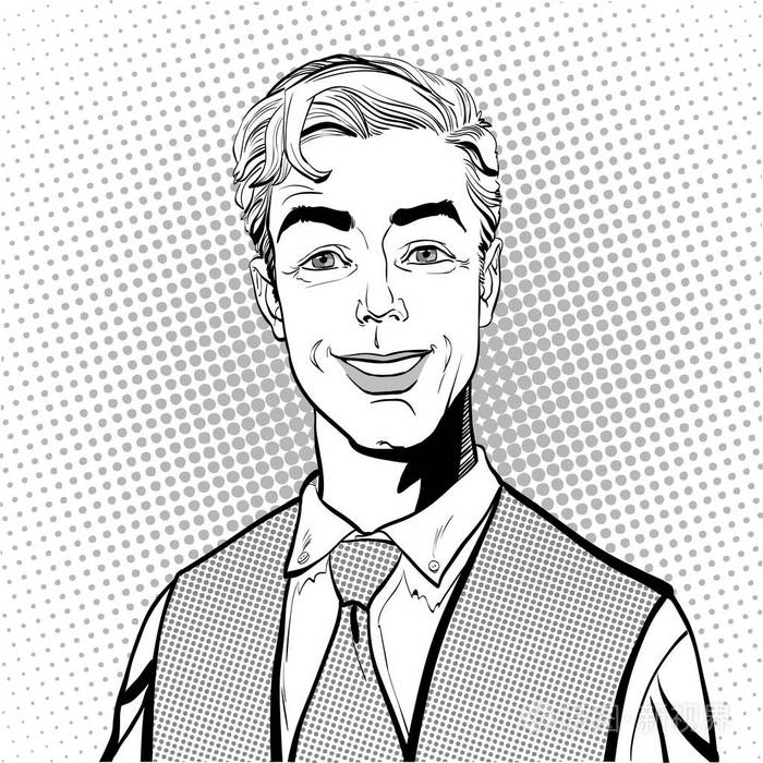 年轻成功的商人卡通插画-正版商用图片0fd3x2-摄图新视界