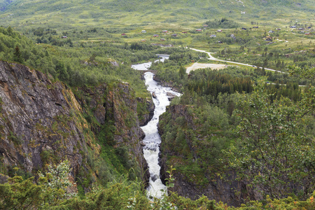武灵瀑布瀑布挪威