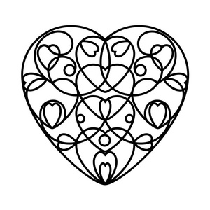 黑白的心怎么画图片