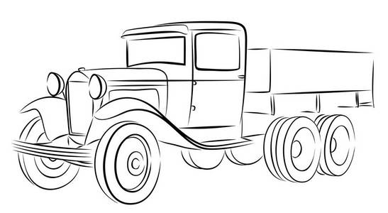 苏联的旧卡车图片-苏联的旧卡车素材-苏联的旧卡车插画-摄图新视界