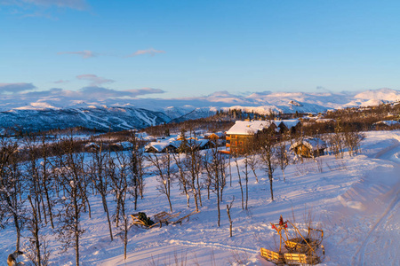 贝托斯托兰日出时美丽的冬景图片