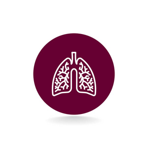 肺平面样式图标