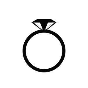 图标的戒指，珠宝标志。矢量