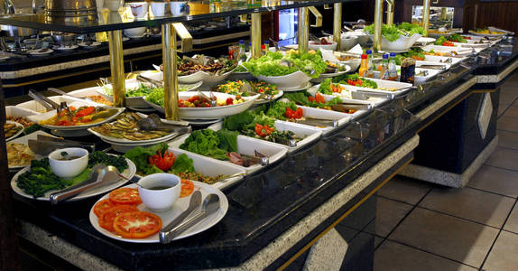 自助餐厅, 不同菜肴的看法照片