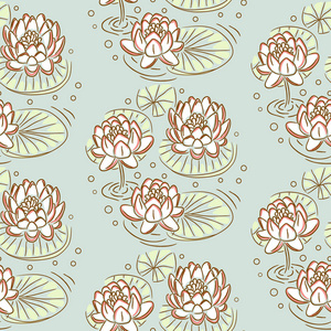 水中莲花图唯美图片