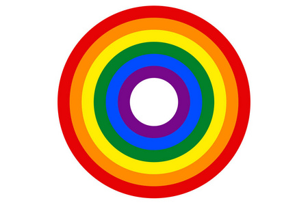 锈圈目标彩虹lgbt 彩虹旗是目标向量照片