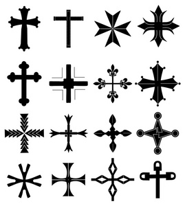 交叉的图标集照片