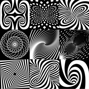 几何光学黑白幻象的图解集
