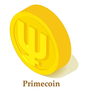 Primecoin 图标, 等距样式