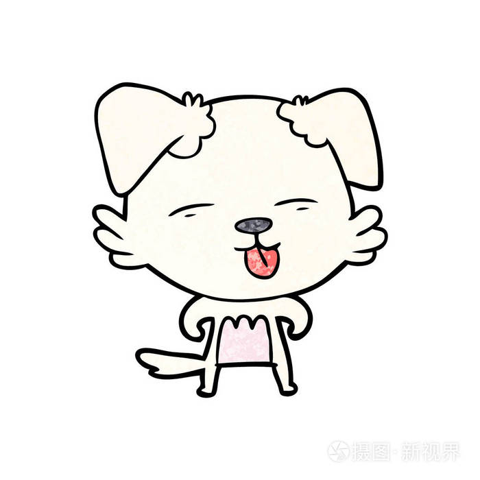 卡通狗伸出舌头插画-正版商用图片0ff9b2-摄图新视界