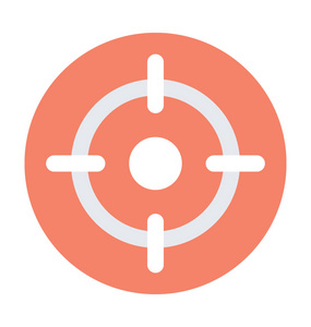 枪靶子目标平面矢量图标照片