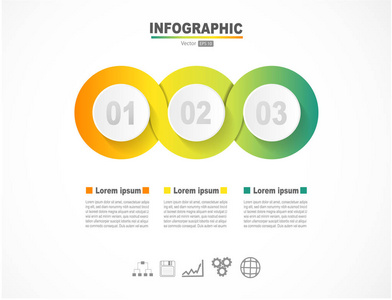 信息图表设计模板可以用于工作流布局 图表 数字选项，网页设计