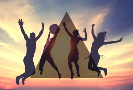 夏天的团结和友谊的概念照片