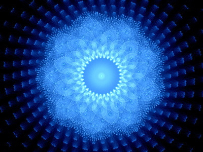 蓝色曼陀罗图片
