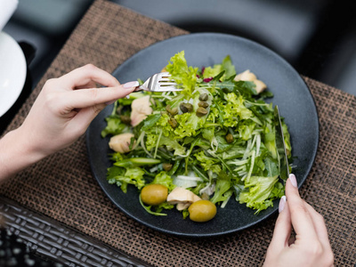 素食沙拉混合健康有机食物生活方式