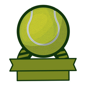 网球比赛 thropy 会徽与球