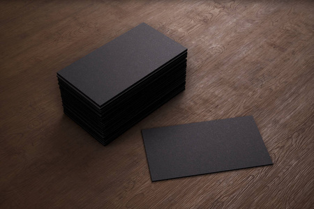 黑色名片样机图片