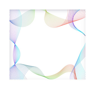 上下边框流体框架线设计.现代线变换.矢量插图照片