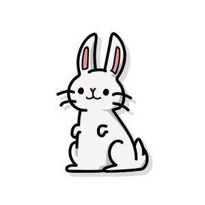 动物兔涂鸦绘图图片