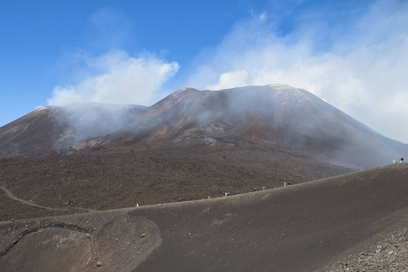 埃特纳火山，西西里岛，意大利