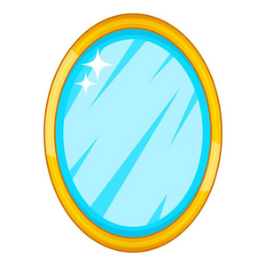 一面镜子,图标,卡通风格照片