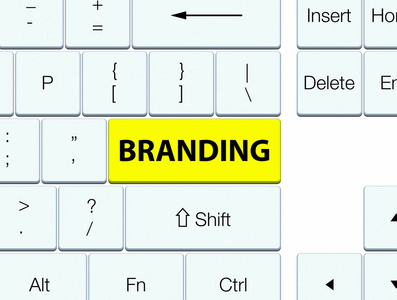 品牌黄色键盘按钮
