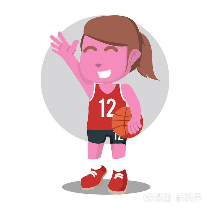 粉红女篮球运动员