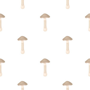 毒蕈中孤立的白色背景上的卡通风格的图标。蘑菇模式股票矢量图