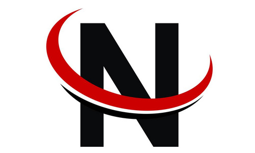 现代图标解决方案字母 N