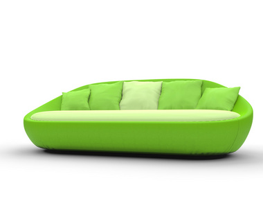 明亮的绿色沙发