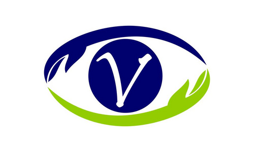眼睛保健解决方案字母 V