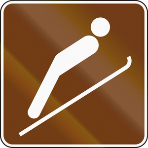 美国 mutcd 指南道路标志-跳台滑雪照片