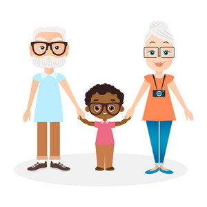 非洲裔美国男孩.矢量图 eps 10 孤立在白色背景上.平的卡通风格照片