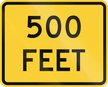 美国 Mutcd 路标500 英尺