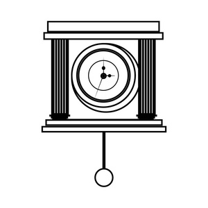 古董手表时间孤立的图标