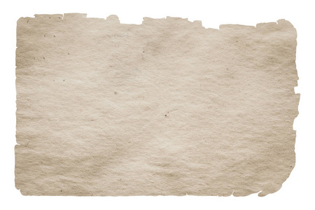 孤立与剪切路径在白色背景上的旧纸照片