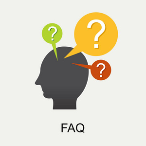 经常常见问题解答 faq 概念图概念.在线支持概念.人类的问题照片